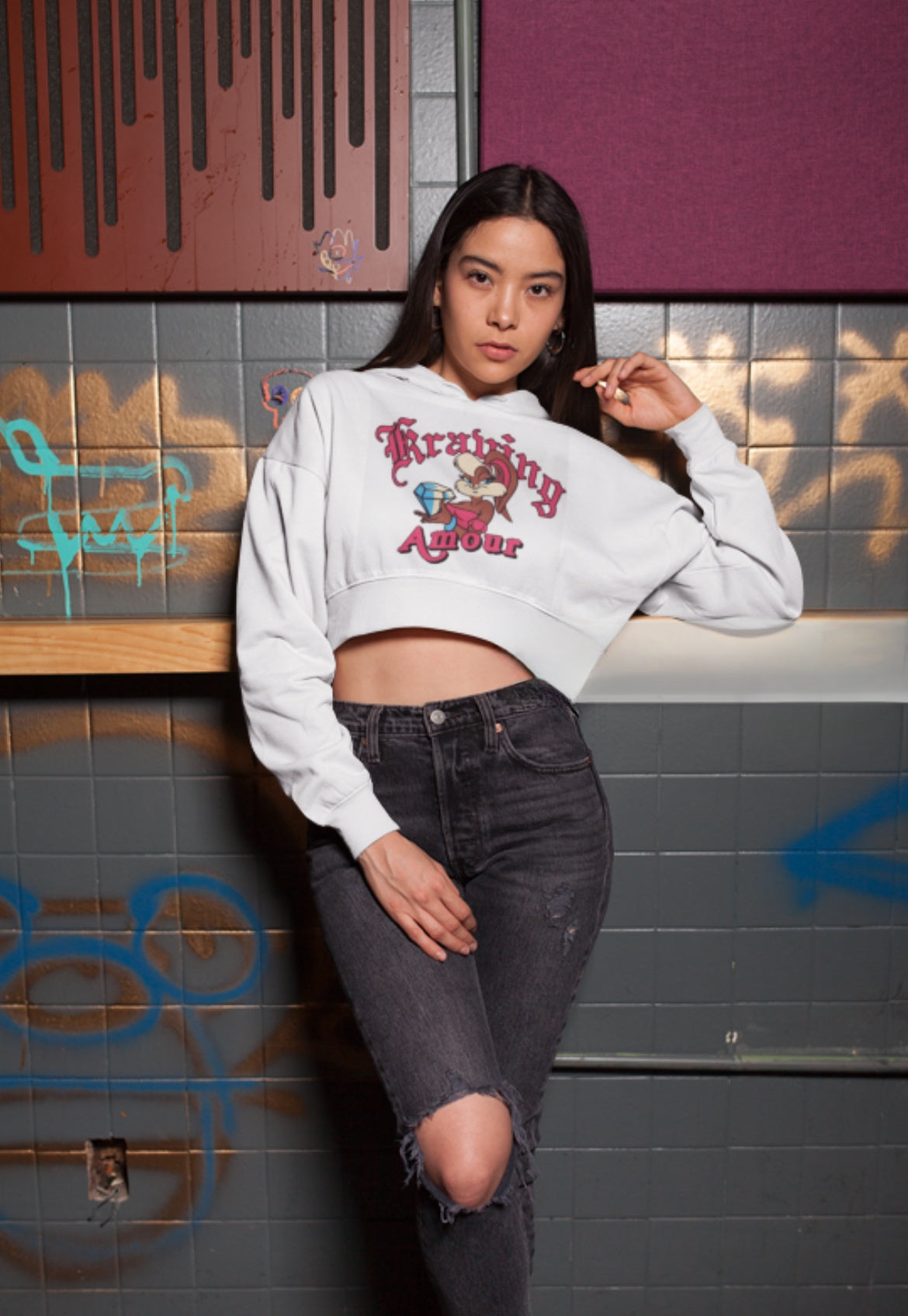 Kraving Armour | Bunny Cropped Hoodie